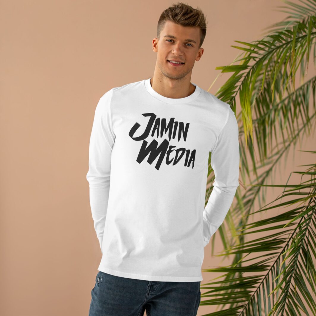 Sleeved T-Shirt - Jamin Media Logo - Image 3