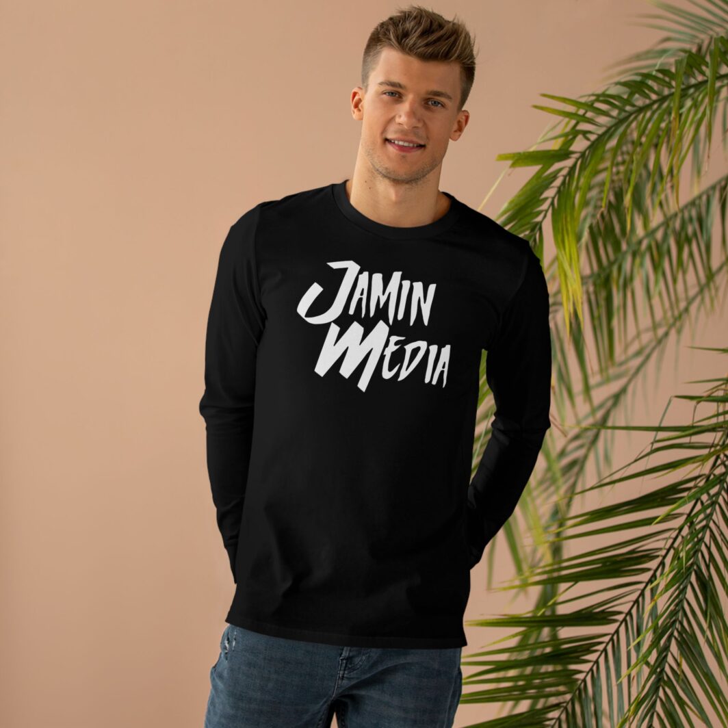 Sleeved T-Shirt - Jamin Media Logo - Image 6